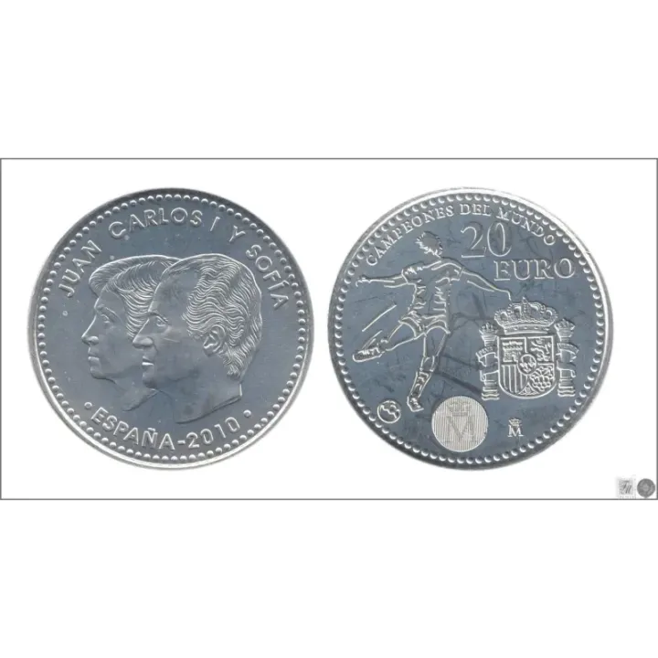 Moneda de 20 euros CAMPEONES DEL MUNDO 2010